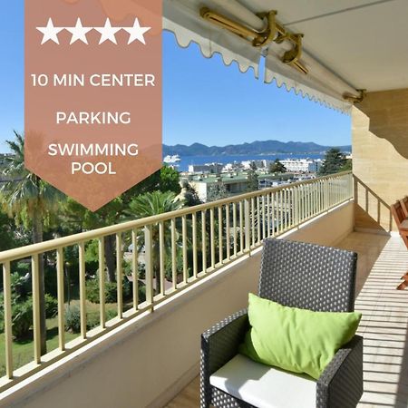 Close To Downtown Cannes Swimming Pool And Sea View Exterior photo